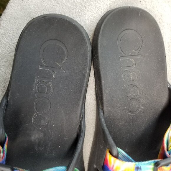 Chaco Shoes Womens Size 7 Chillos Rainbow Slip On Slide Water Sandals - Picture 13 of 14